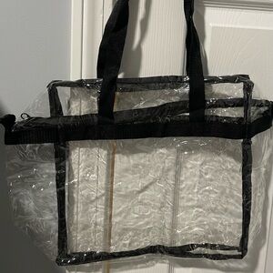 Clear Tote Bag with Black Straps